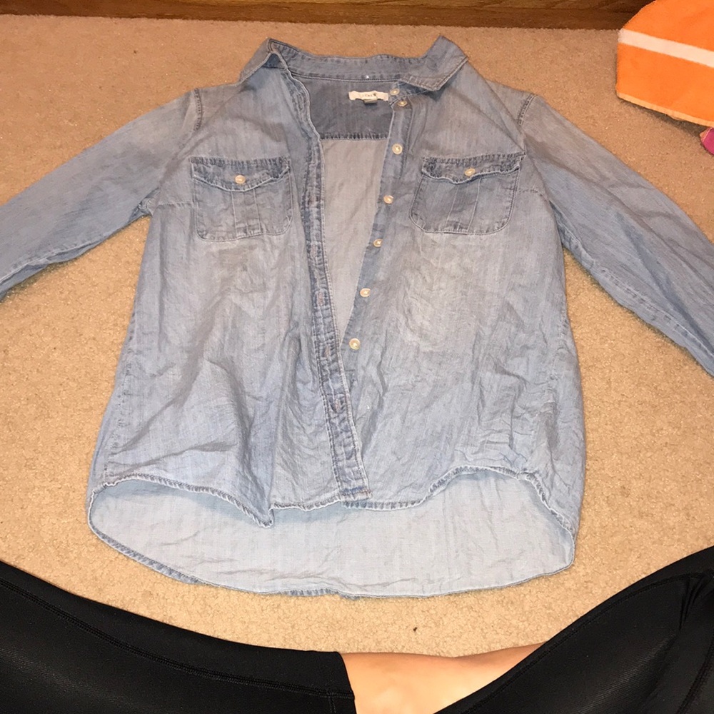 jcrew denim button up